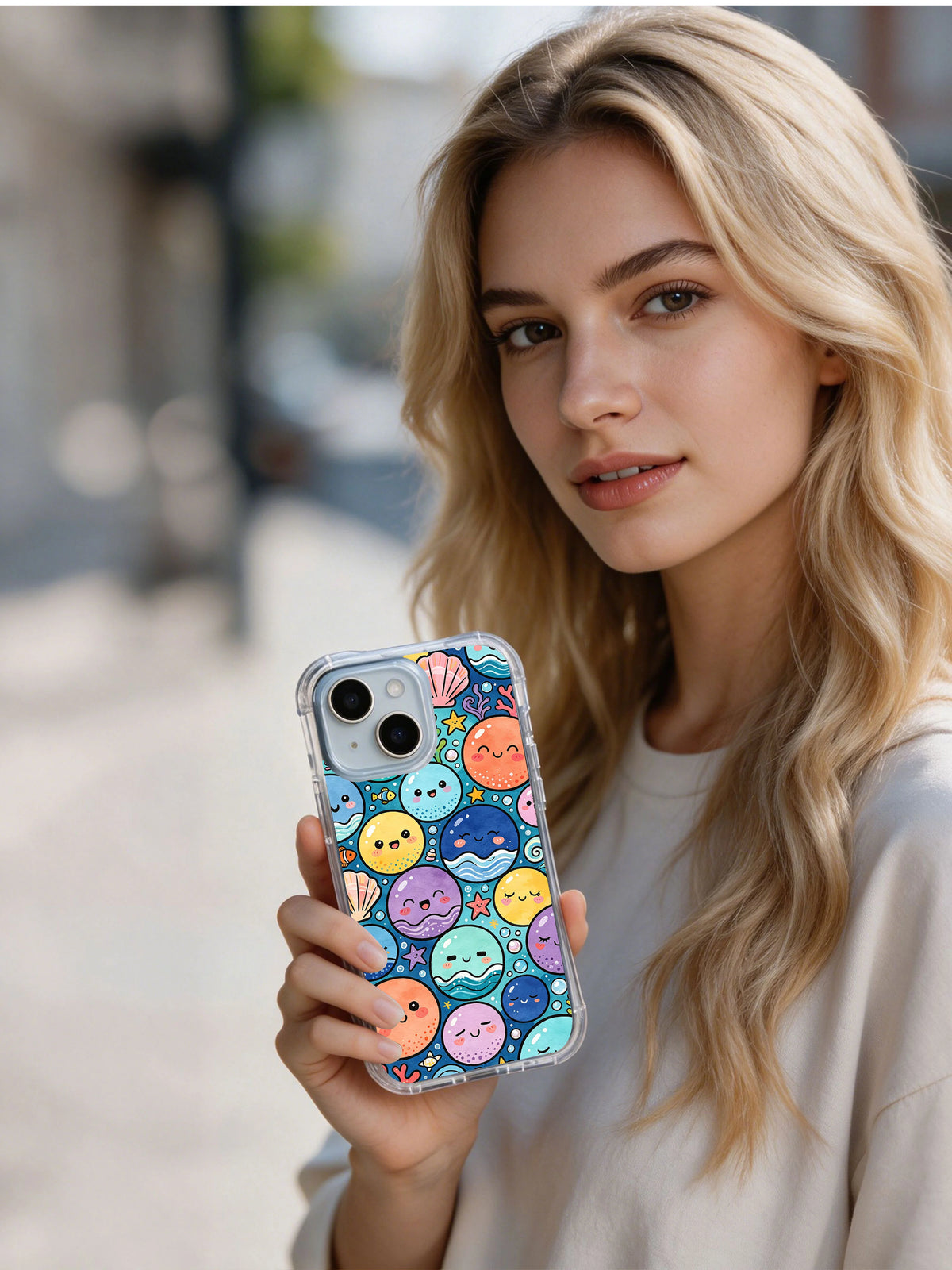 Product or handheld view of the Ocean Mood Bubbles case