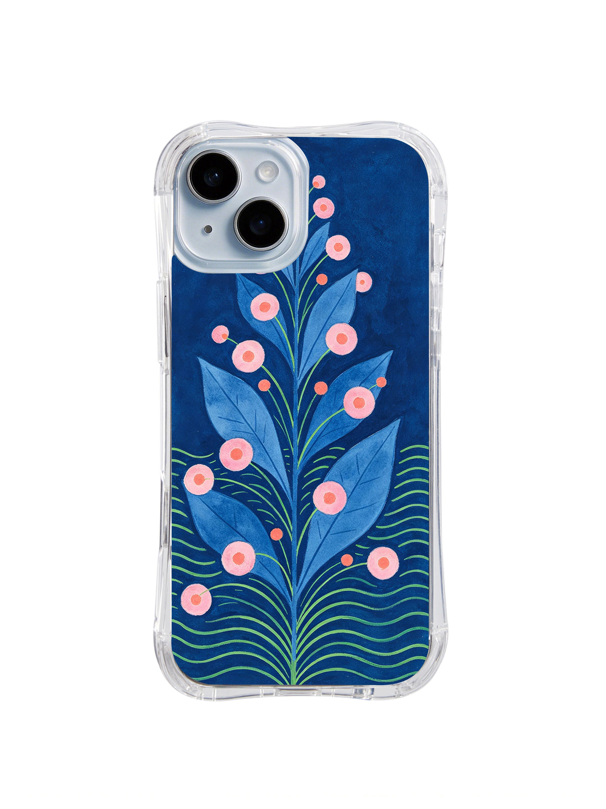 Tidal Pink Sprigs iPhone 14 case pattern