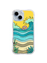 Coastal Horizon pattern for Ocean Signal Shapes iPhone 15 case