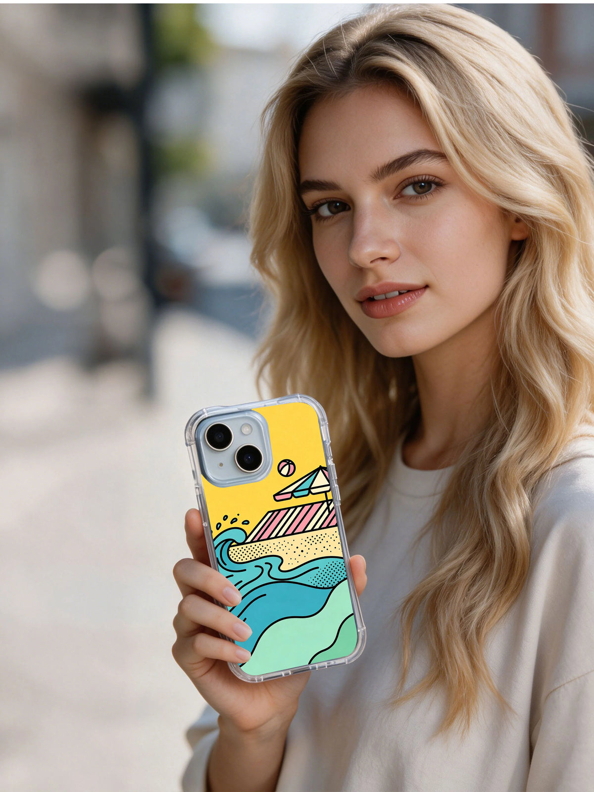 Ocean Signal Shapes iPhone 15 case – artist-designed phone case
