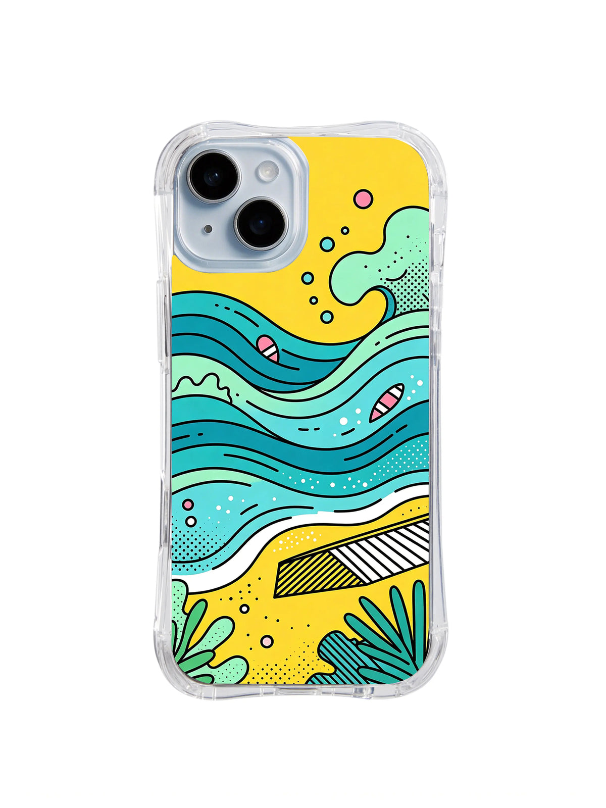 Kayak Current pattern for Ocean Signal Shapes iPhone 15 case