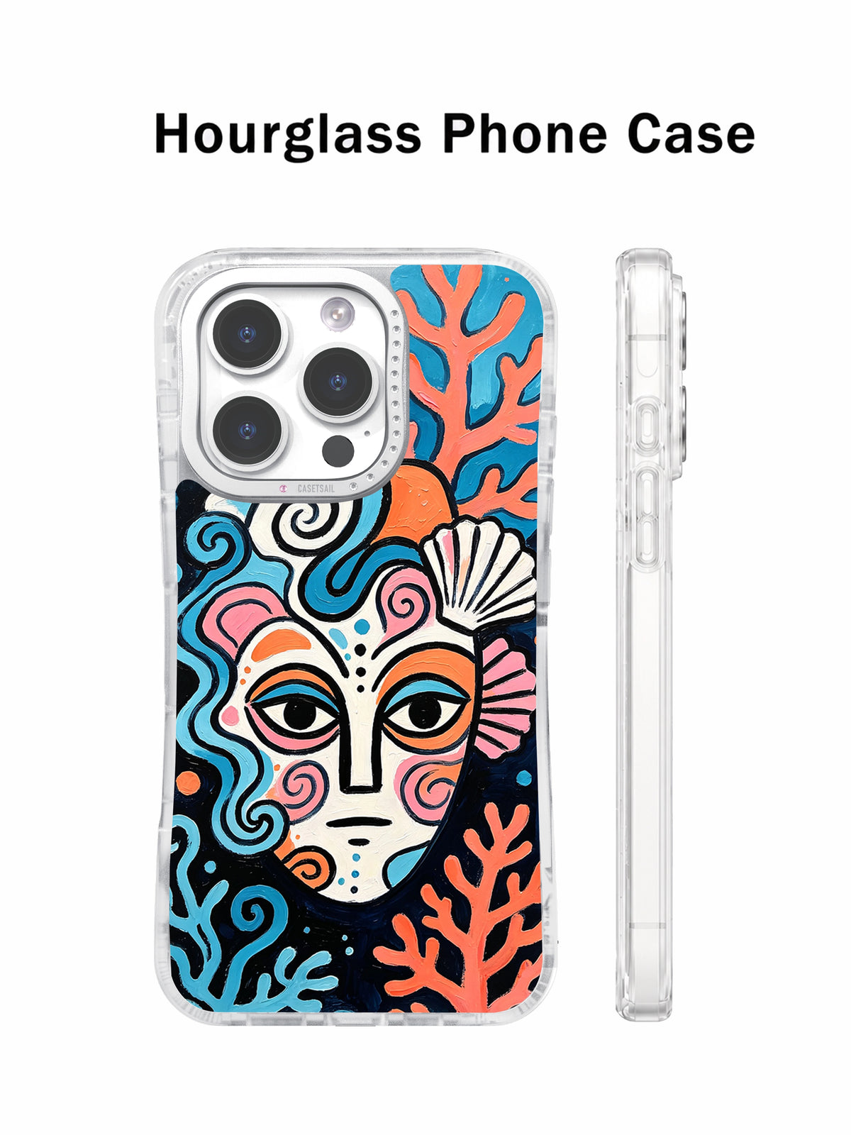 The Ocean Spirit Mask Art artwork gallery view 2 on an iPhone case