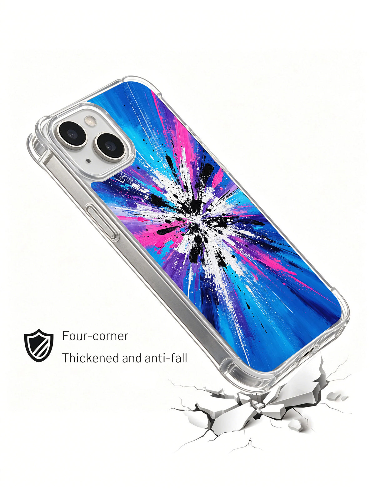 Orbit Crush contemporary art phone case lifestyle view