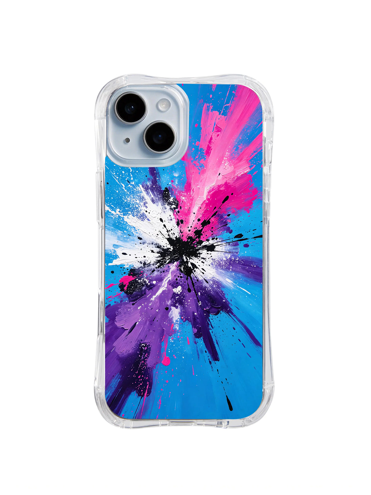 Energy Trace Convergence paint splatter iPhone 15 Plus case