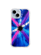 Midnight Orbit Cross cobalt violet abstract phone case