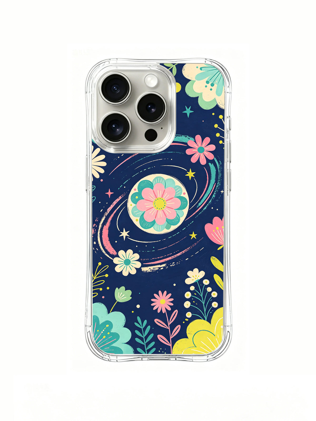 Orbiting Bloom Garden iPhone 14 Pro Max case front view