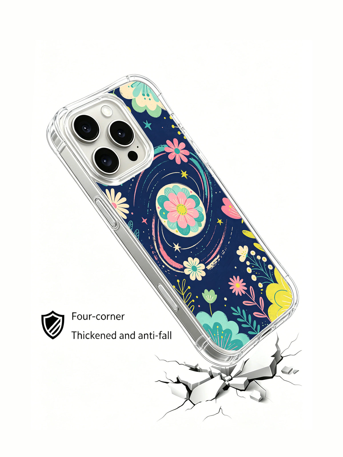 Orbiting Bloom Garden anti-fall iPhone 14 Pro Max case