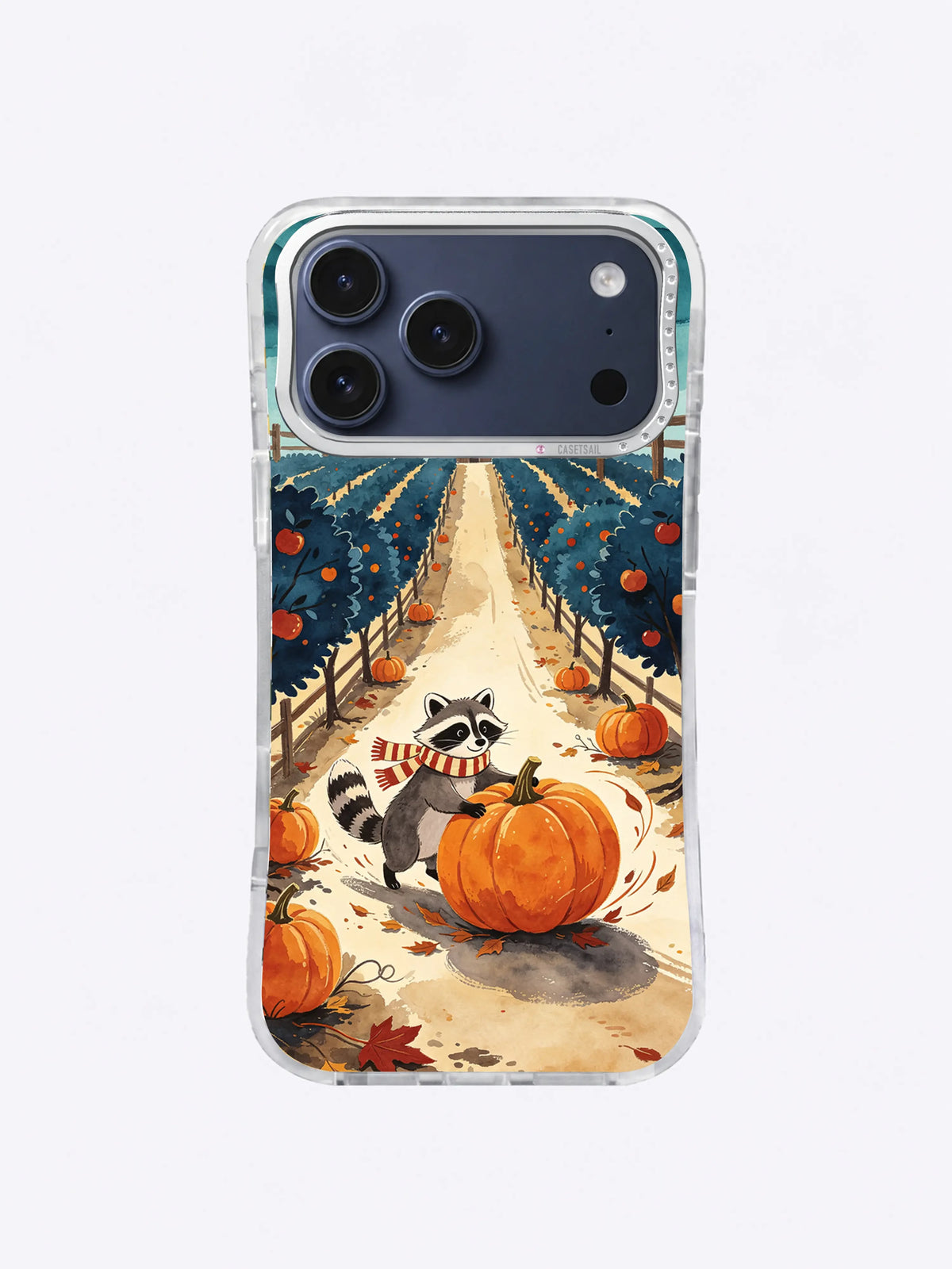 Orchard of Midnight Pumpkins iPhone case, Crows Watch the Harvest artwork