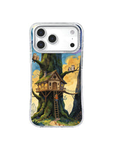 Owl Keeper Storm Bridge Woodland Safe Passage artwork on iPhone case