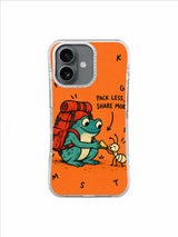 Lighter Load Journey artwork for Pack Less, Share More iPhone 16 Case