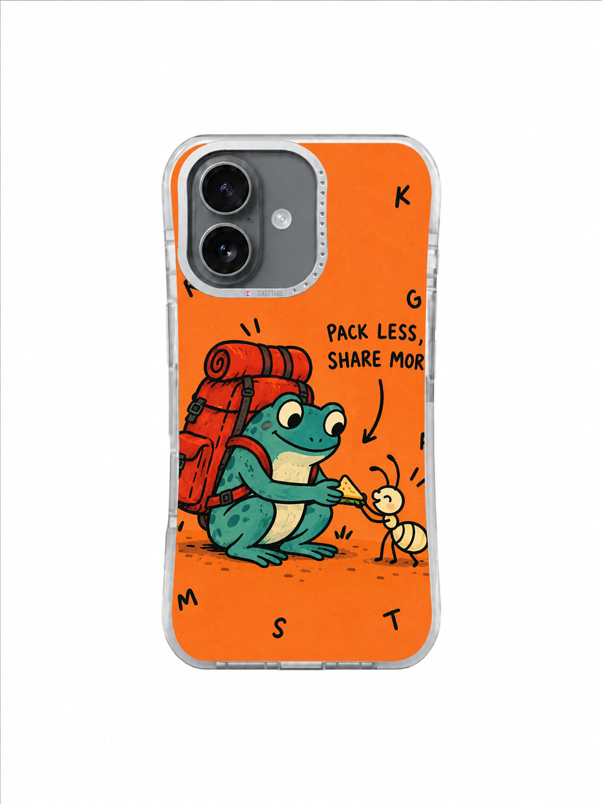 Lighter Load Journey artwork for Pack Less, Share More iPhone 16 Case