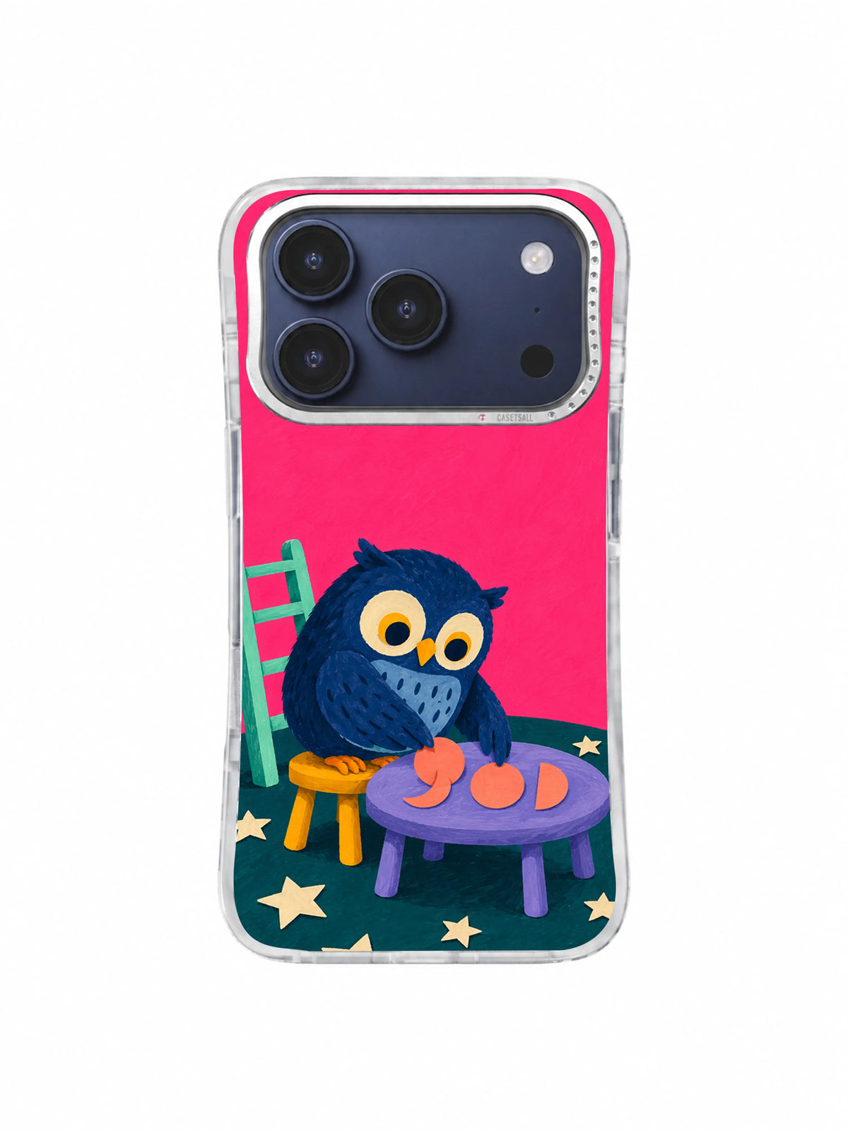 The Paper Moon Workshop mint ladder and violet table iPhone case artwork
