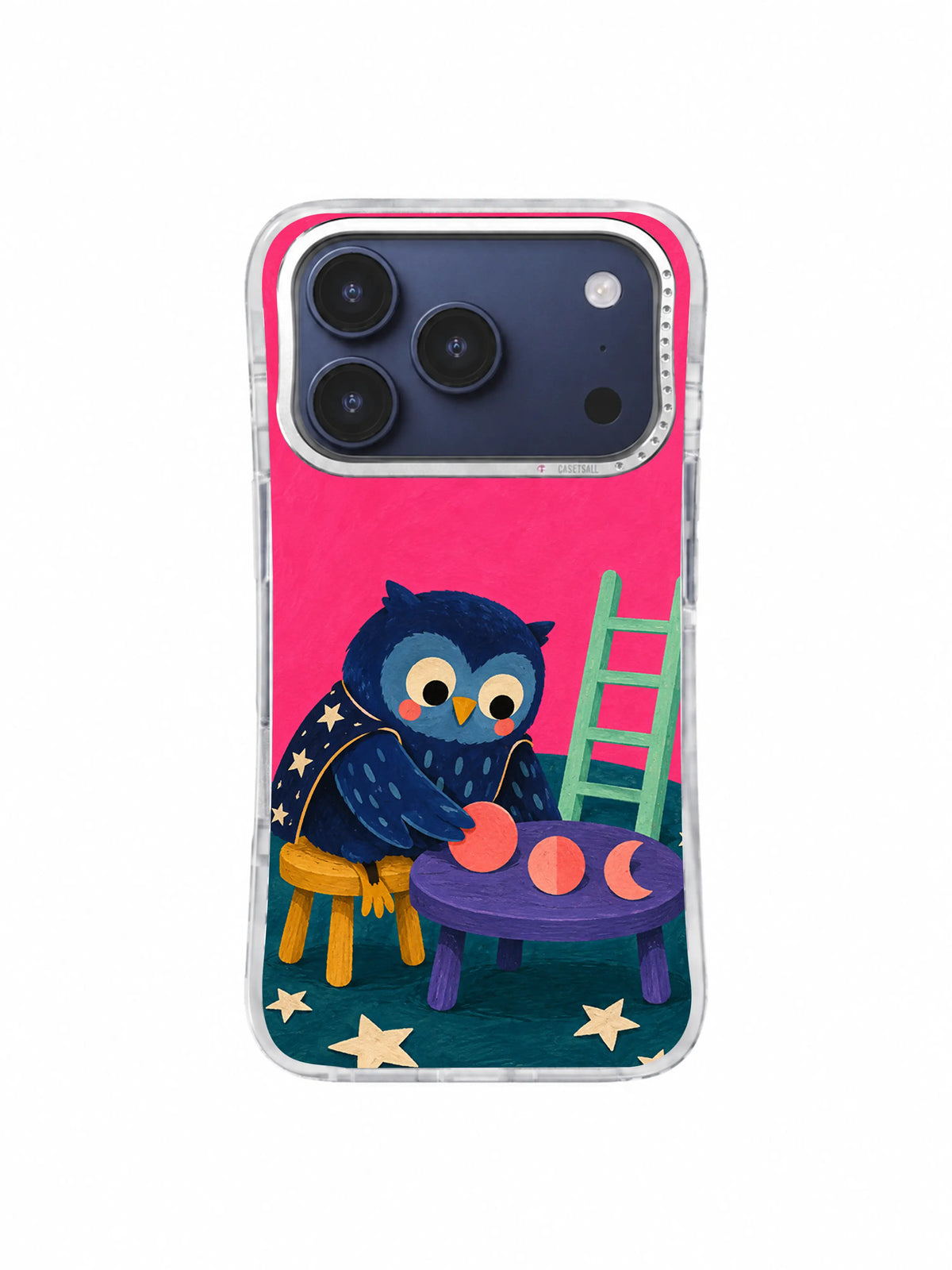 The Paper Moon Workshop navy owl moonmaker iPhone case artwork