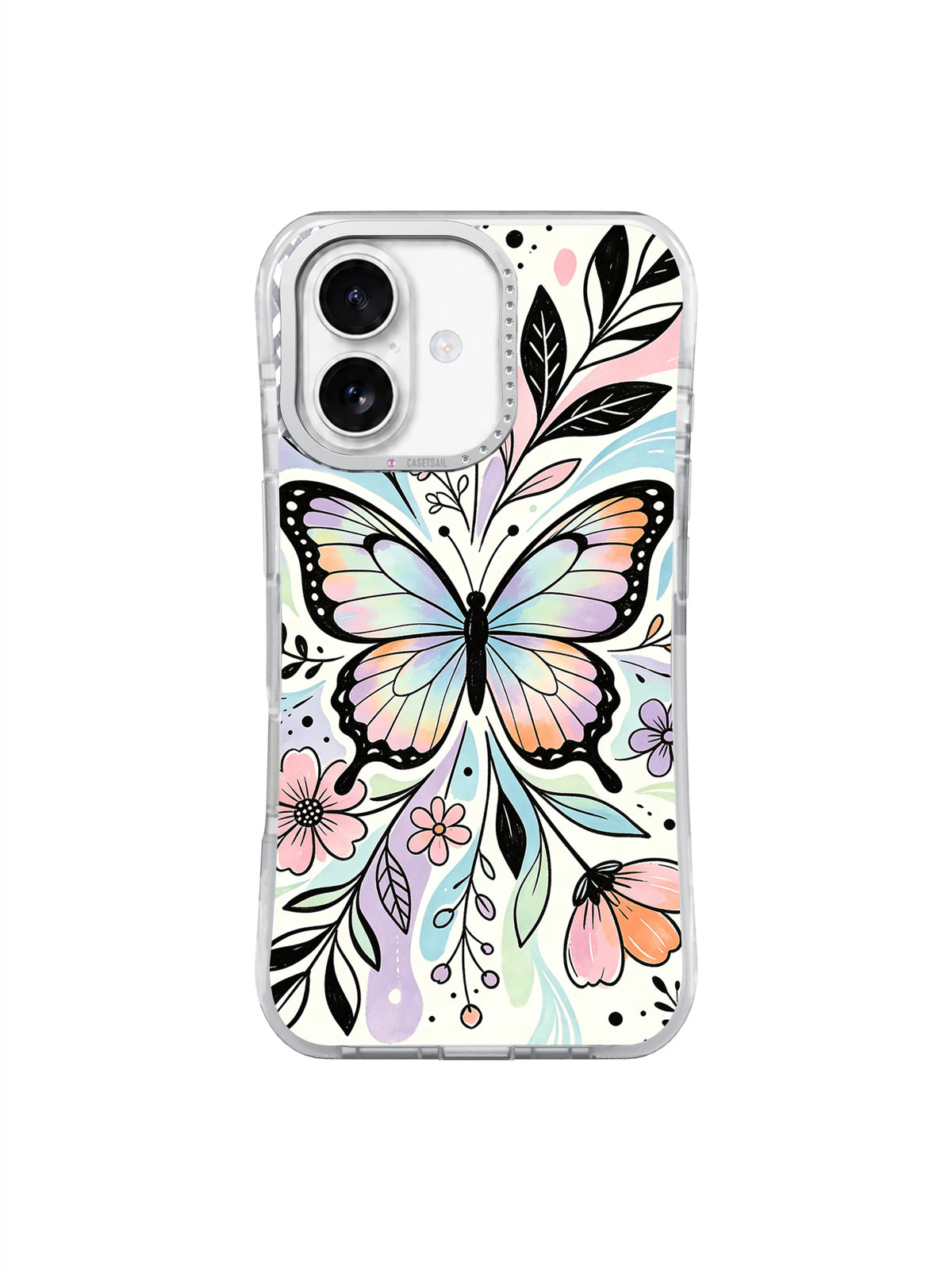 Rainbow Butterfly Bloom iPhone 17 case