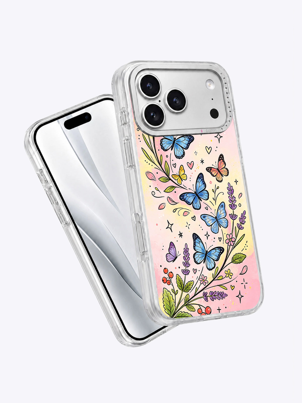 Pastel Butterfly Garden artwork gallery view 3 on an iPhone case