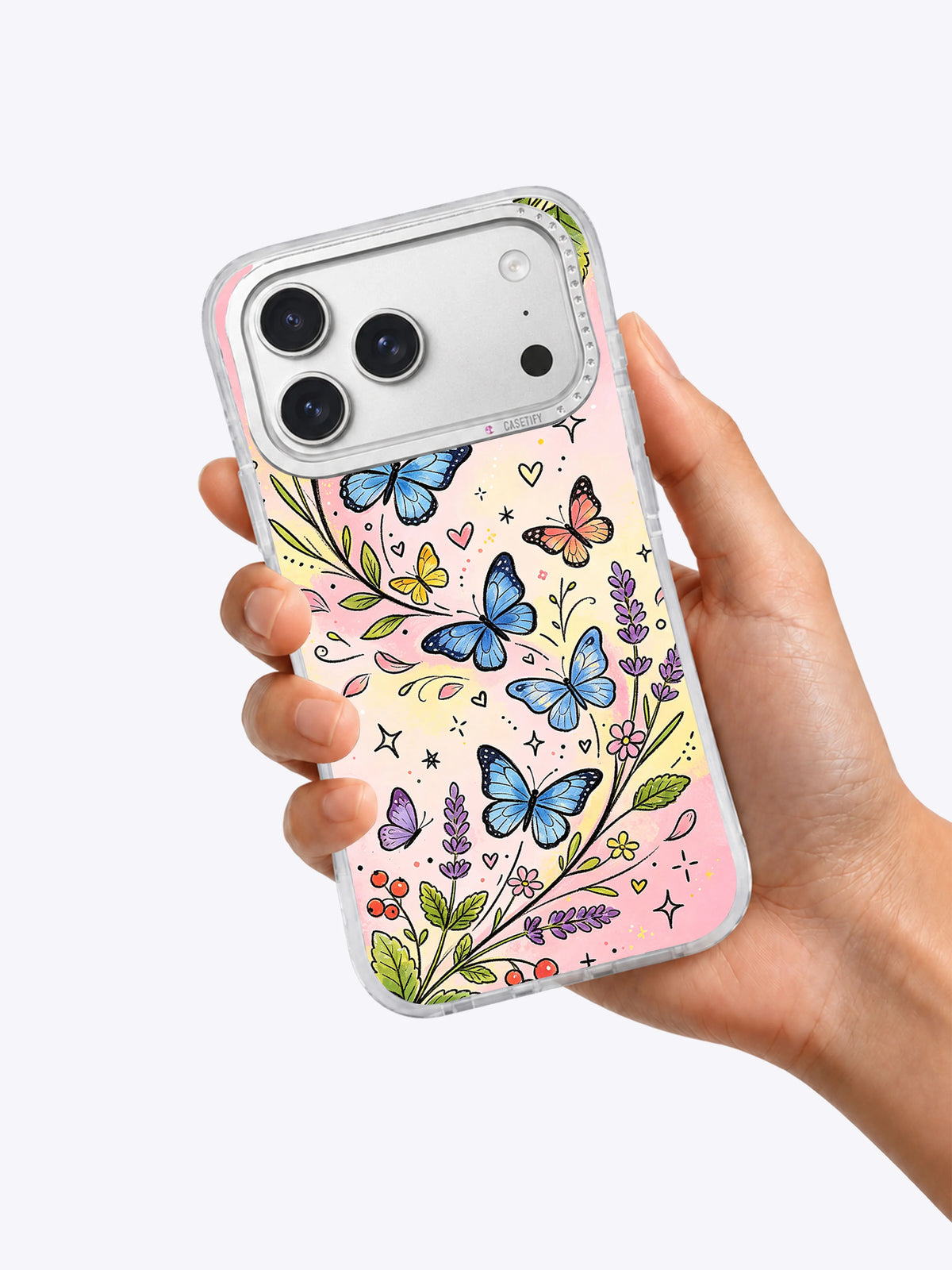 Pastel Butterfly Garden artwork gallery view 6 on an iPhone case