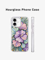 Pastel botanical iPhone 17 case magnetic charging view