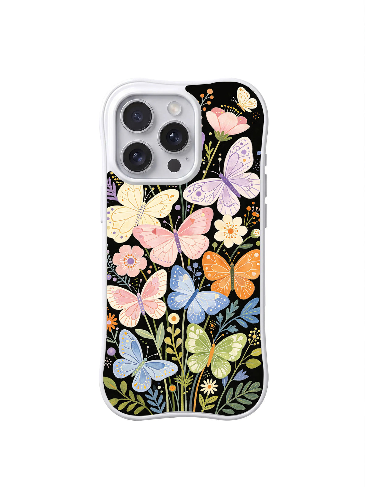 Pastel Metamorphosis Meadow pattern iPhone 15 Pro case