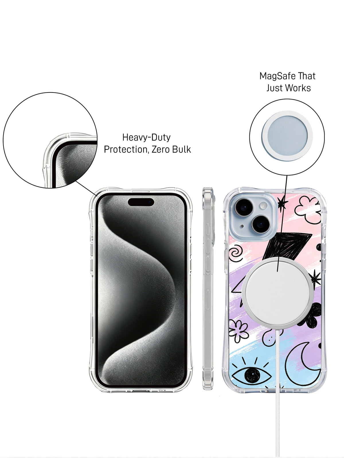 Supplied marketing graphic with unverified protection, fit or MagSafe statements