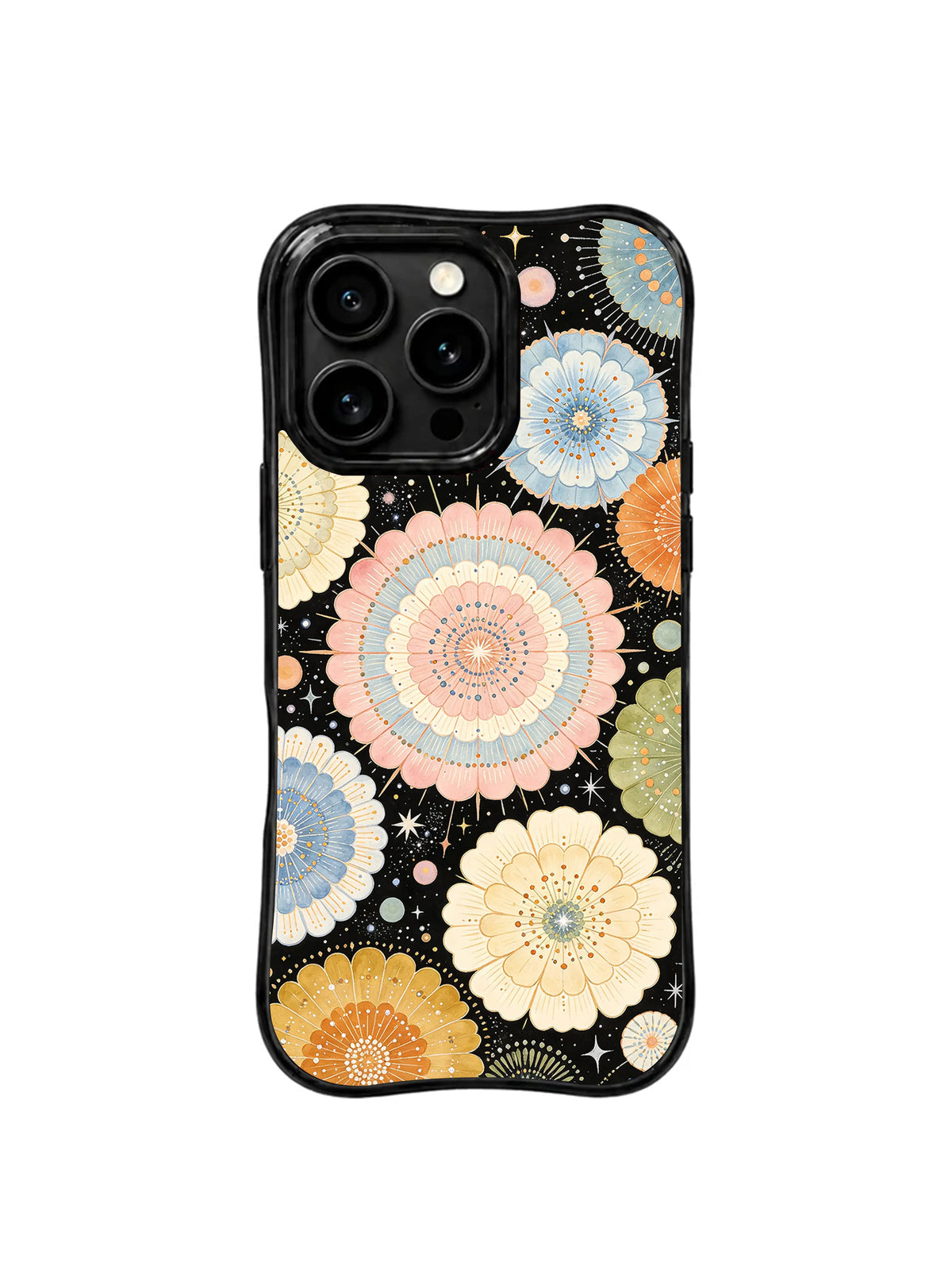 Pastel Stardust Medallions pattern iPhone 15 Pro case