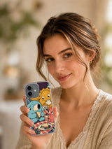 Lifestyle view of The Pause Button Picnic iPhone 17 case