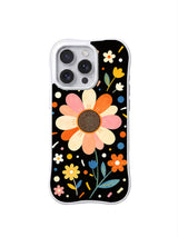 Peach Joy Bloom pattern iPhone 15 Pro case