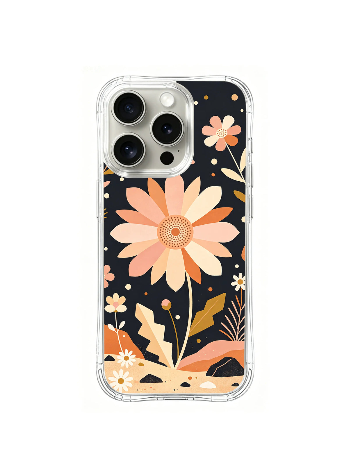 Peach Prairie Beacon pattern iPhone 15 Pro case