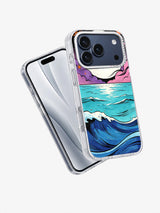 Pearl Moon Tide iPhone case angled product view