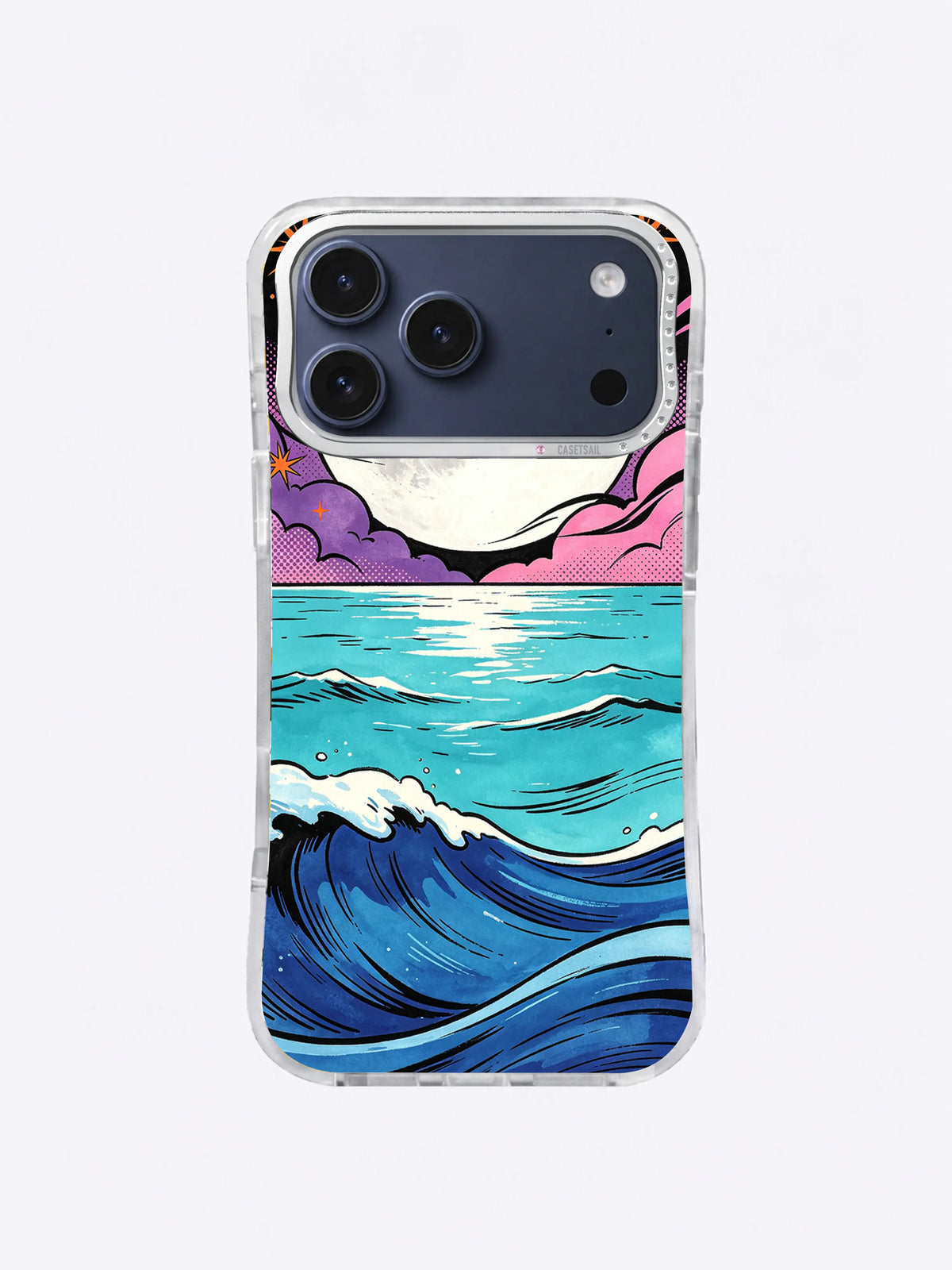 Pearl Horizon Tide moon ocean iPhone case artwork