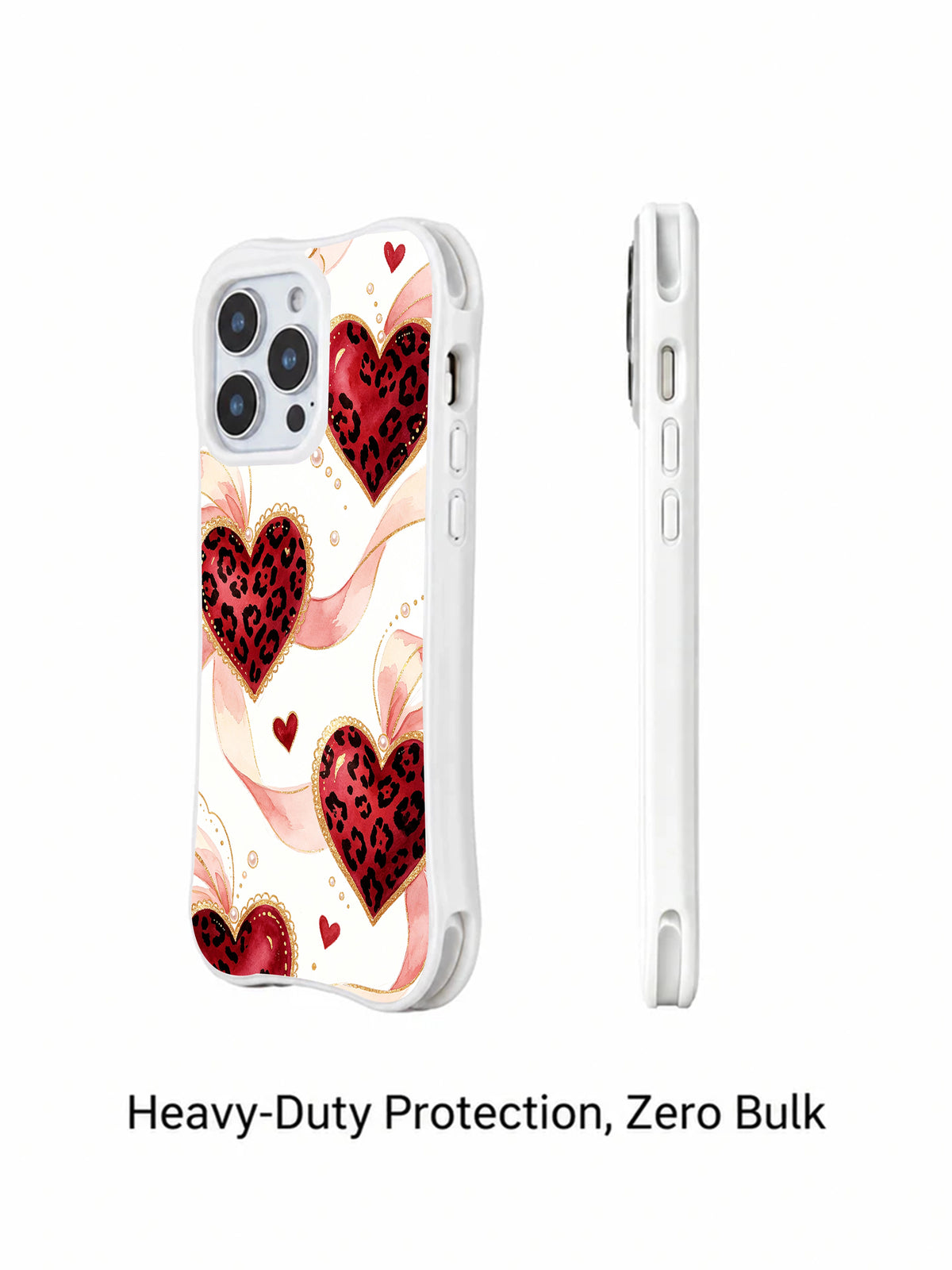 Pearl Ribbon Pulse leopard-heart and bow iPhone case gallery view 3