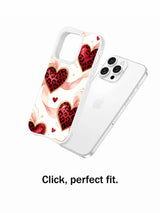 Pearl Ribbon Pulse leopard-heart and bow iPhone case gallery view 4