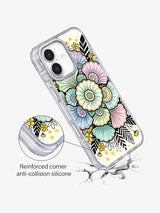 Pearl Tide Blossom iPhone 17 case angled view
