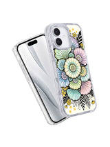 Pearl botanical iPhone 17 case front and back view
