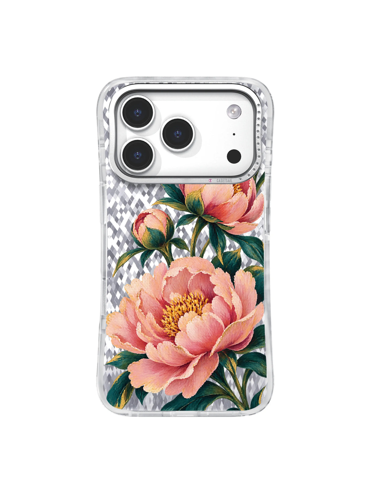 Plum Anchor peony artwork for iPhone 17 Pro case