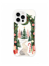 Peppermint Gatehouse iPhone 16 Pro case in Candy Cane Snowpath artwork