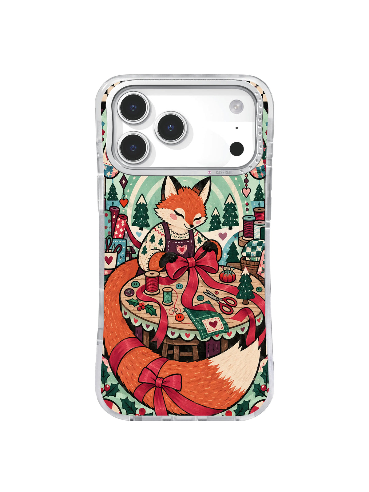 Peppermint Bow Workshop Peppermint Tailor Fox iPhone 17 Pro Max case pattern