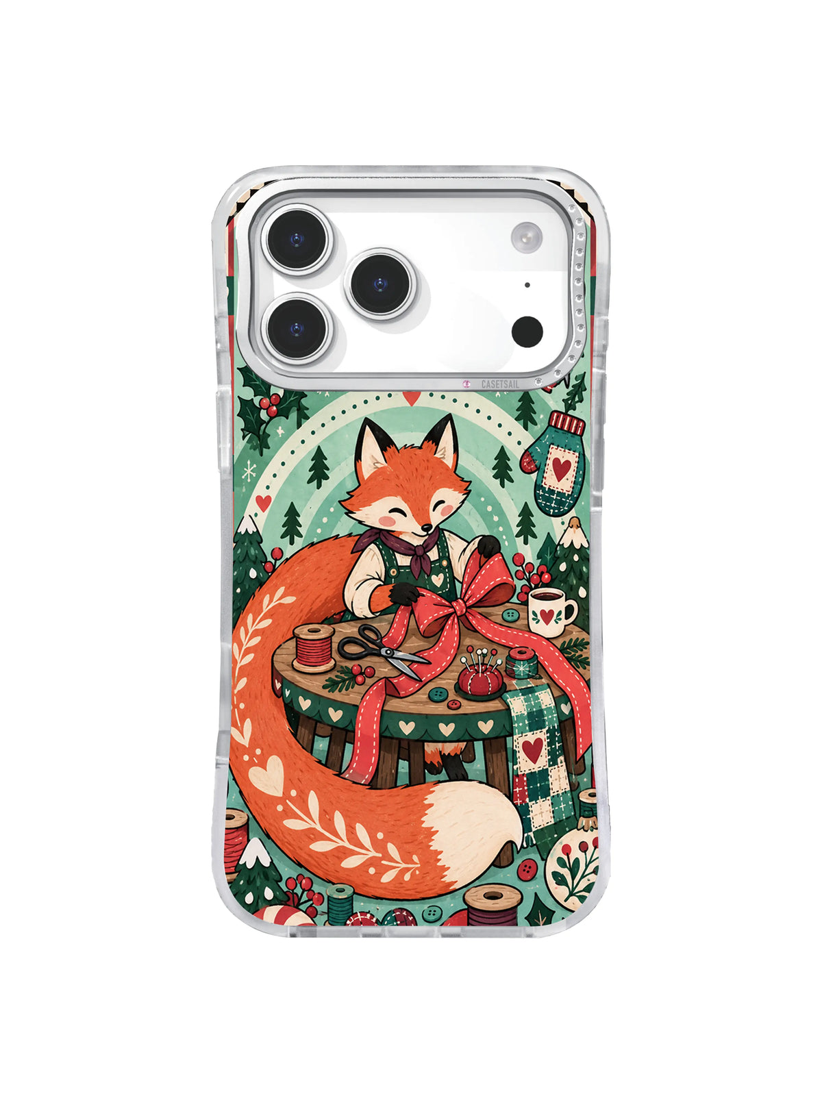 Gentle Bow Redo Peppermint Tailor Fox iPhone 17 Pro Max case pattern