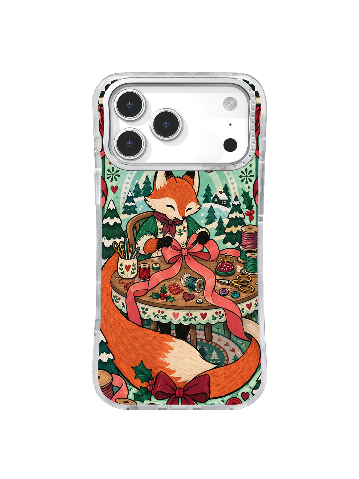 Patchwork Ribbon Table Peppermint Tailor Fox iPhone 17 Pro Max case pattern