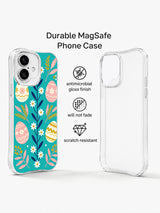Petal Egg Waltz: Illustrated case beside a plain rear phone view.