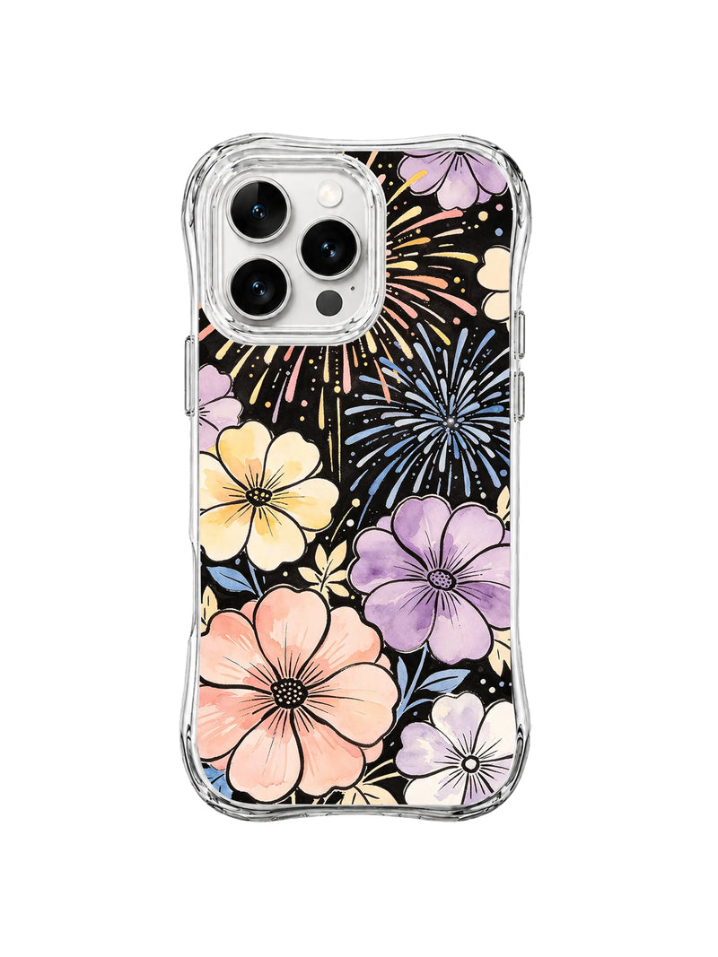Petal Lantern Garden iPhone 15 Pro Case – Pastel Botanical Art