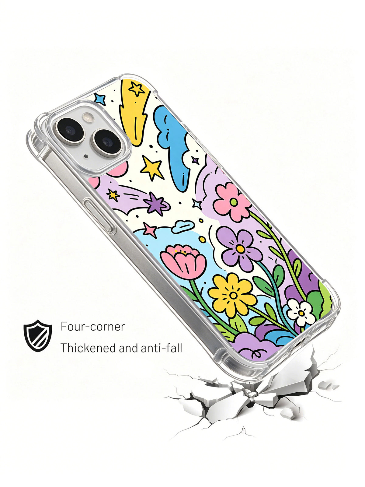 Petal Meteor Shower iPhone 14 case drop protection