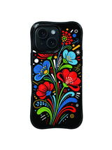 Neon Bloom Spray colorful floral iPhone 15 Pro case