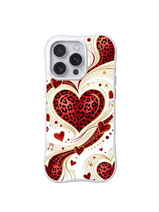 Petal Panther Sonata leopard floral heart iPhone 16 Pro case view 1