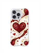 Leopard Heart Melody red black pink white and gold-colored leopard-heart and rose artwork on an iPhone case