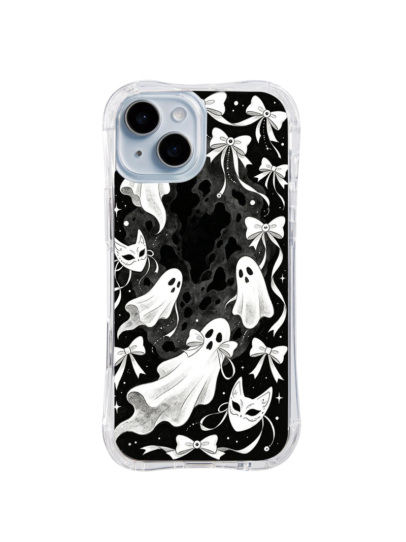 The Phantom Bow Garden iPhone 15 Plus Case – Coquette Ghost Art