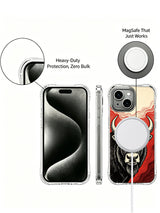 Retro rock afişi tarzı bufalo portresi görselli iPhone 13 kılıfı