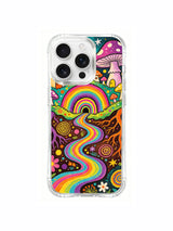 Abstract spiral-root fantasy underland artwork on an iPhone 16 Pro Max case