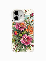 Amalfi wild roses artwork on an iPhone 16 case