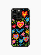 Neon Hush pattern içeren iPhone 13 Pro Max kılıfı