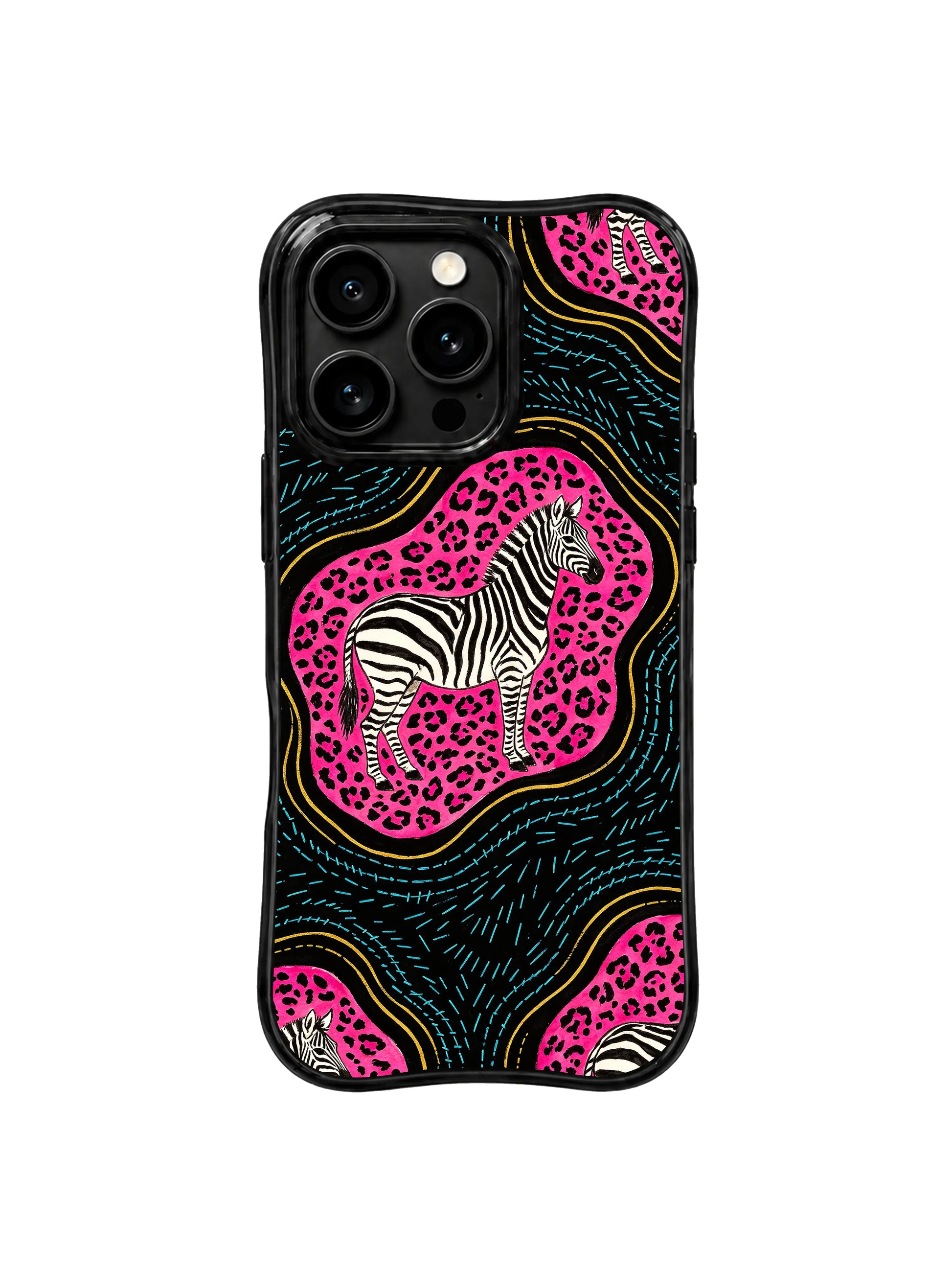 PhoneCasing iPhone 15 pro max case for fun confident women, bold hot pink pop art design, high-end designer phone casing.